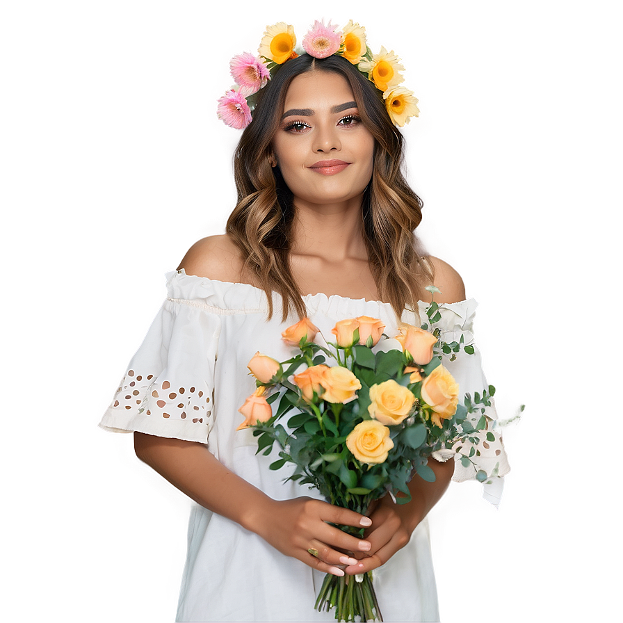 Bella With Flowers Png Tui23 PNG