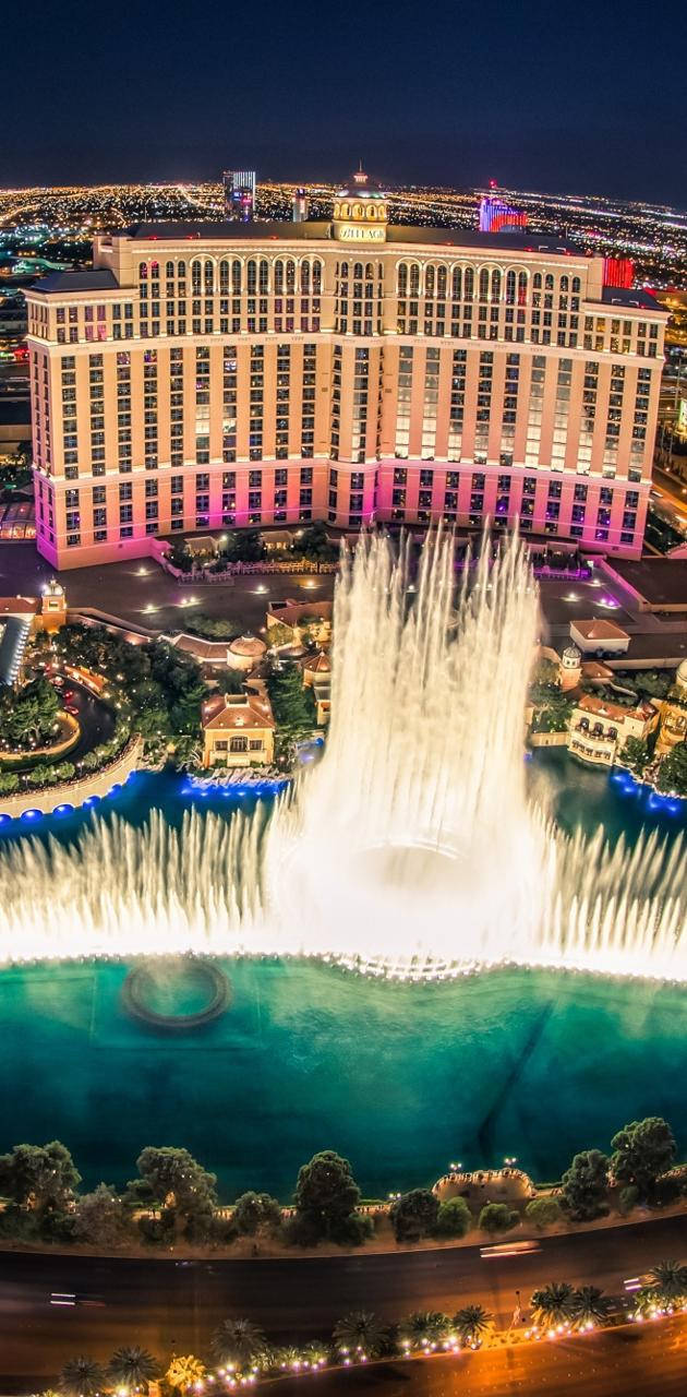 Bellagio Fountain Show Las Vegas Night Wallpaper