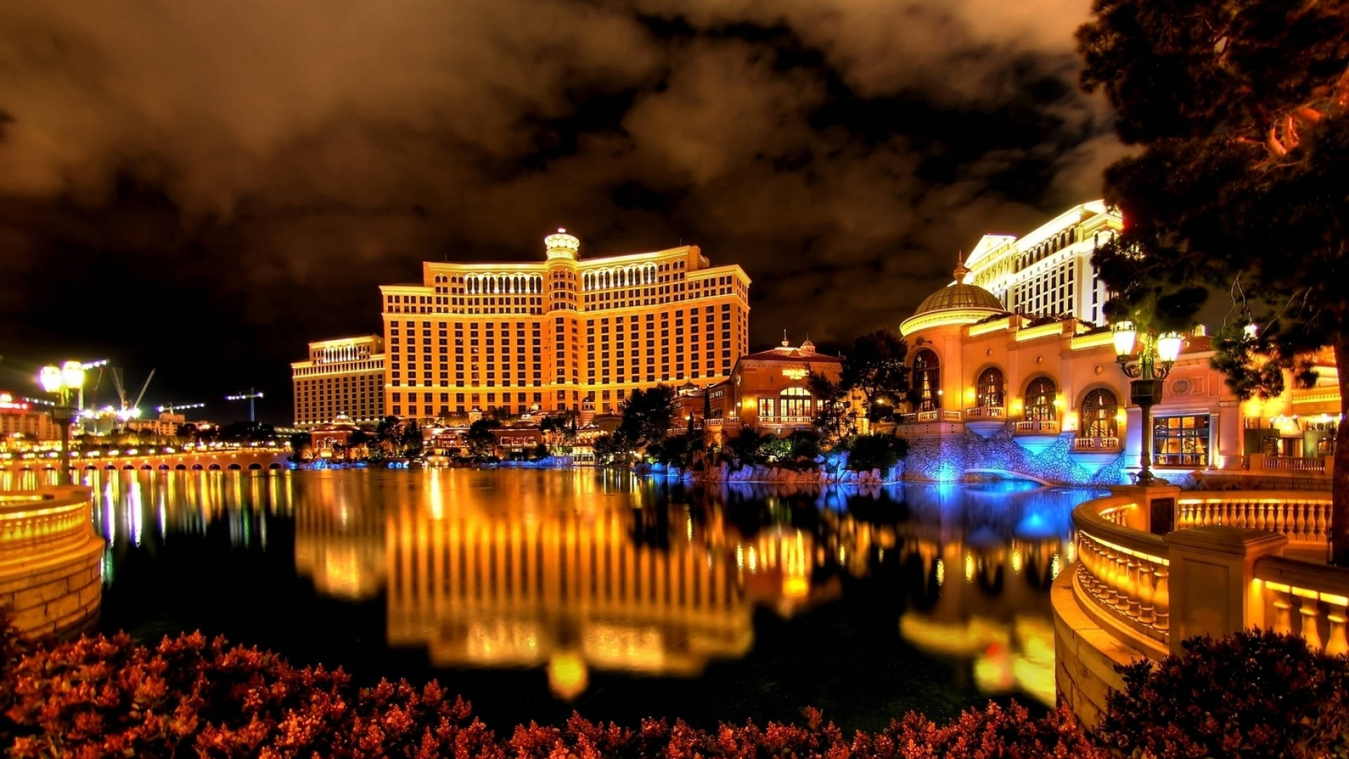Bellagio Hotel And Casino Las Vegas Night Wallpaper