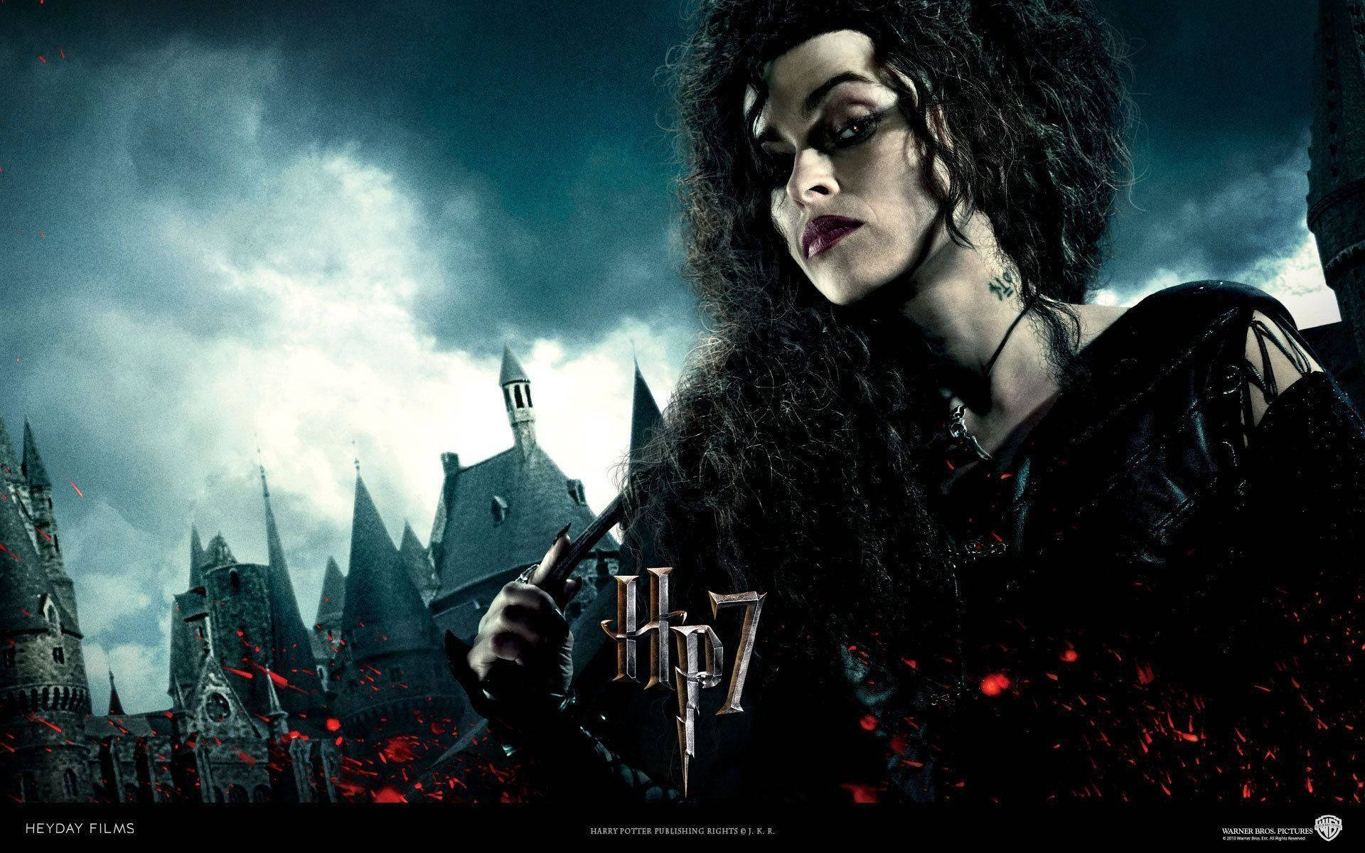 Bellatrix Lestrange Against Dark Sky Wallpaper