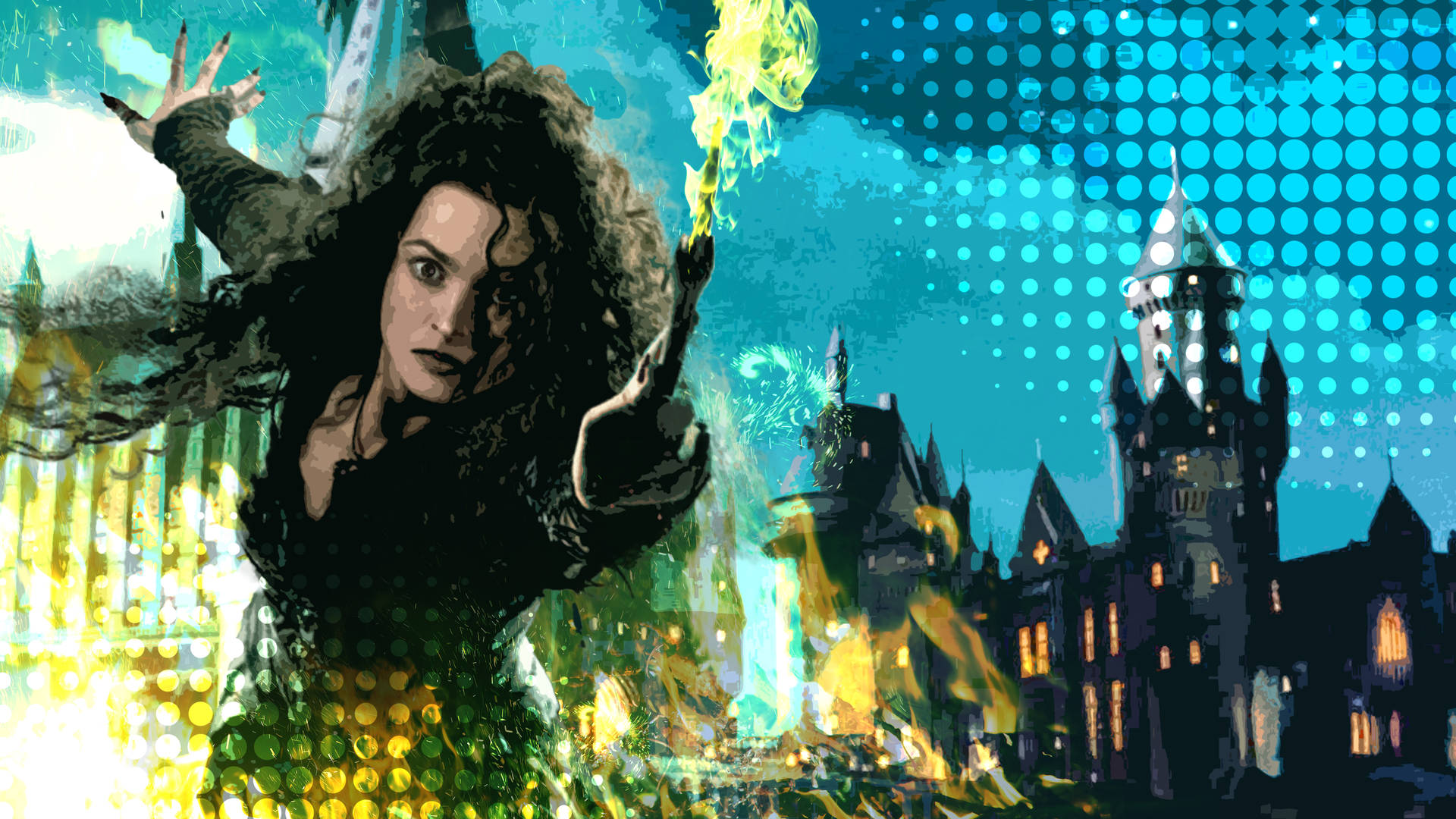 Beskyt din skærm med magiske drømme med Bellatrix Lestrange Hogwarts Aesthetic! Wallpaper