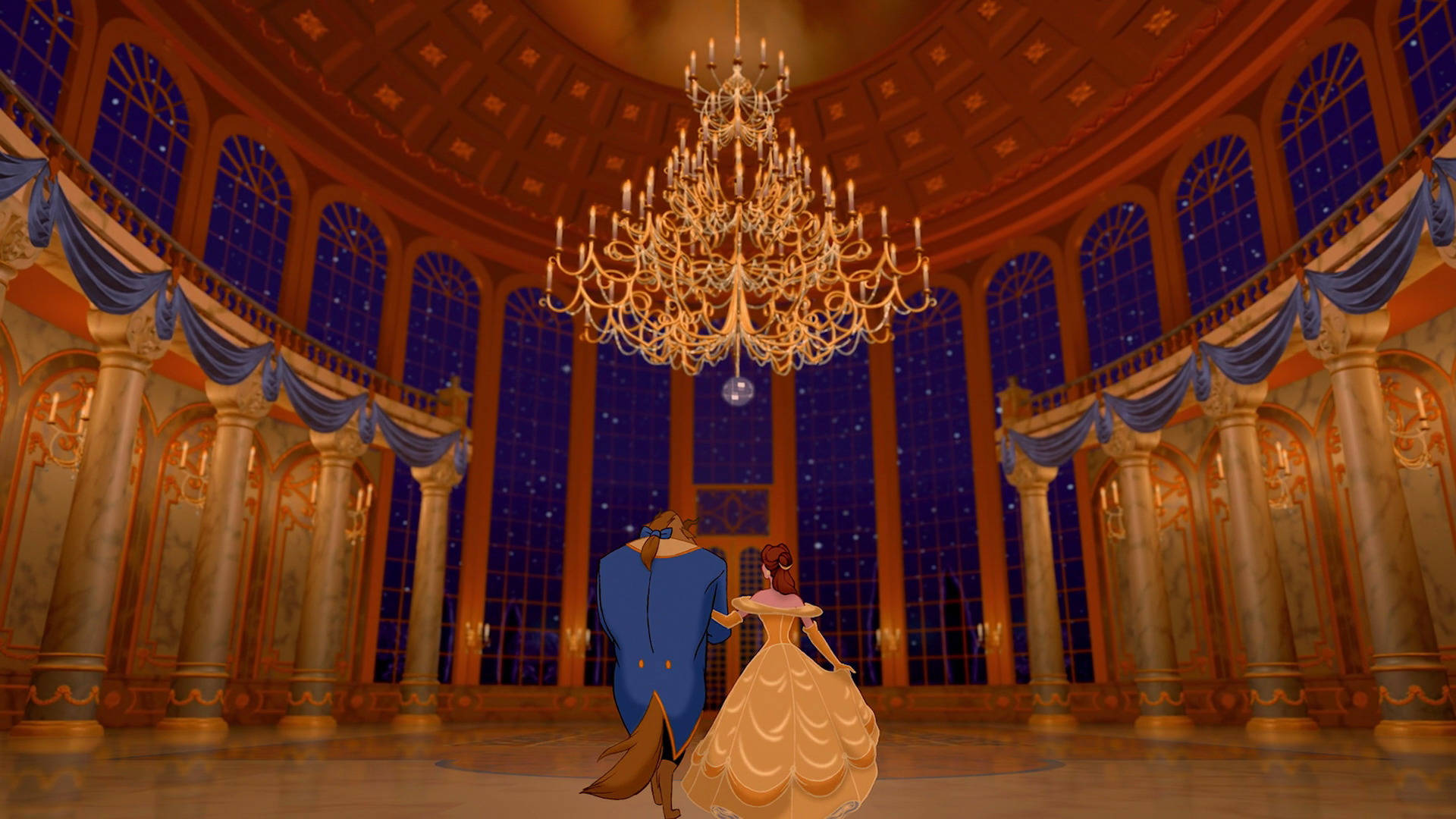 Belle And Beast In Ballroom