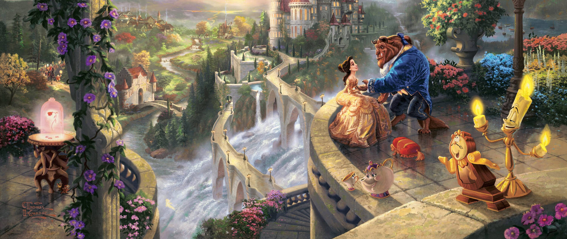 Belle In Disney Castle