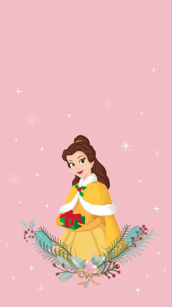 Belle In Yellow Gown Disney Iphone Wallpaper