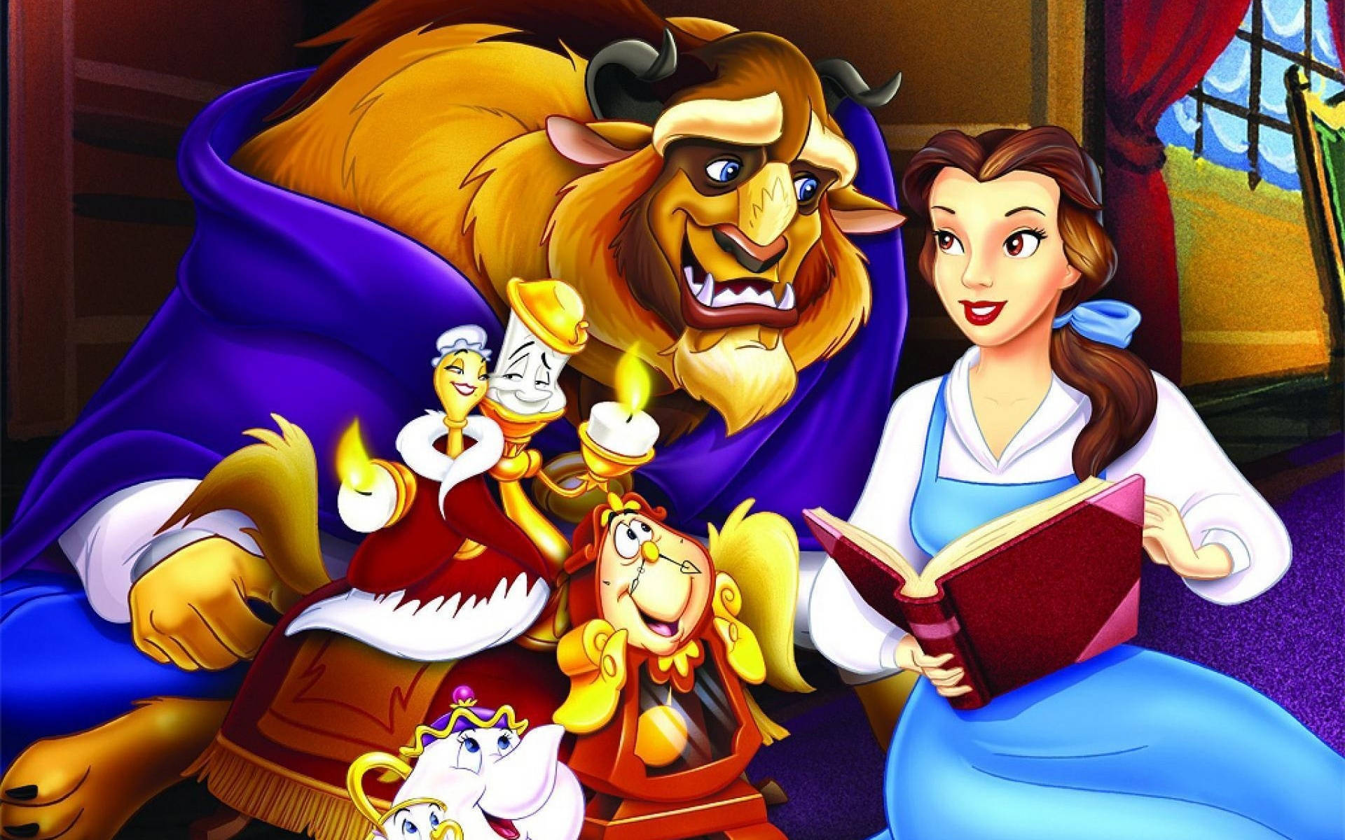 Belle Reading With Friends