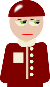 Bellhop Cartoon Character PNG