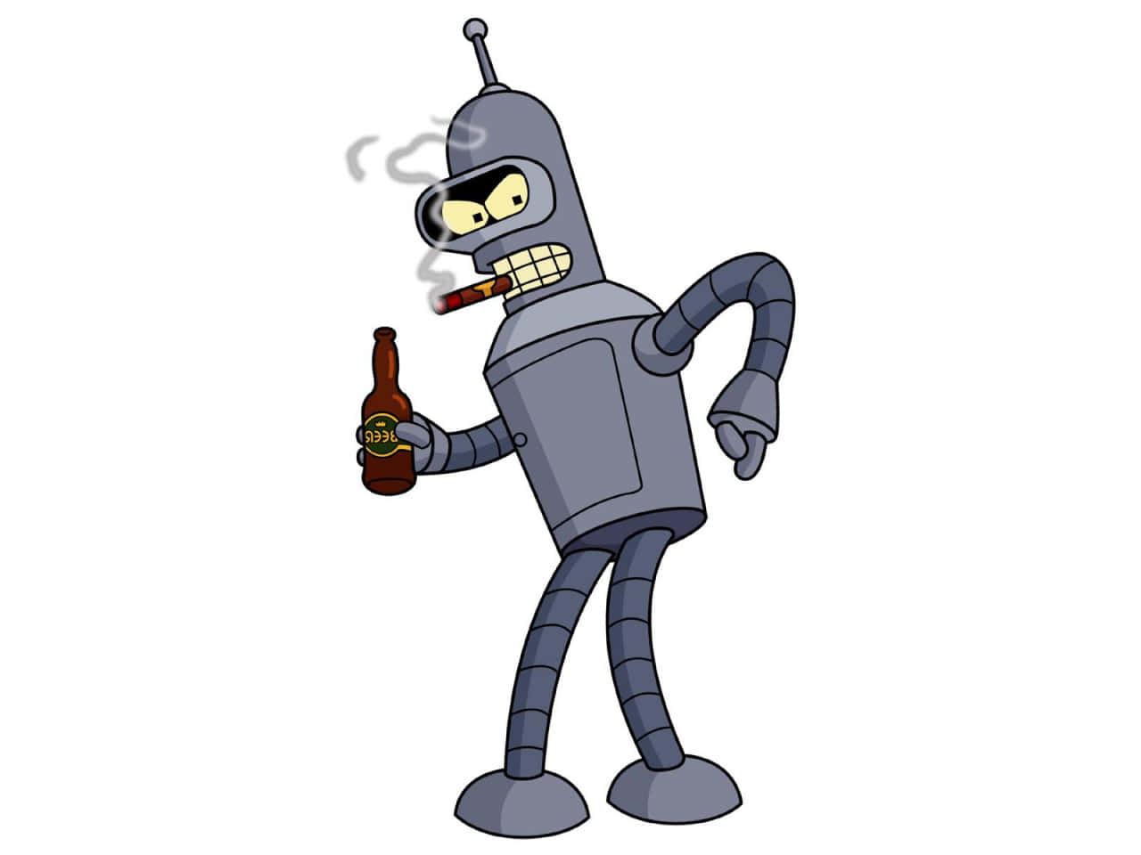 Belligerent Bender Cartoon Character Wallpaper