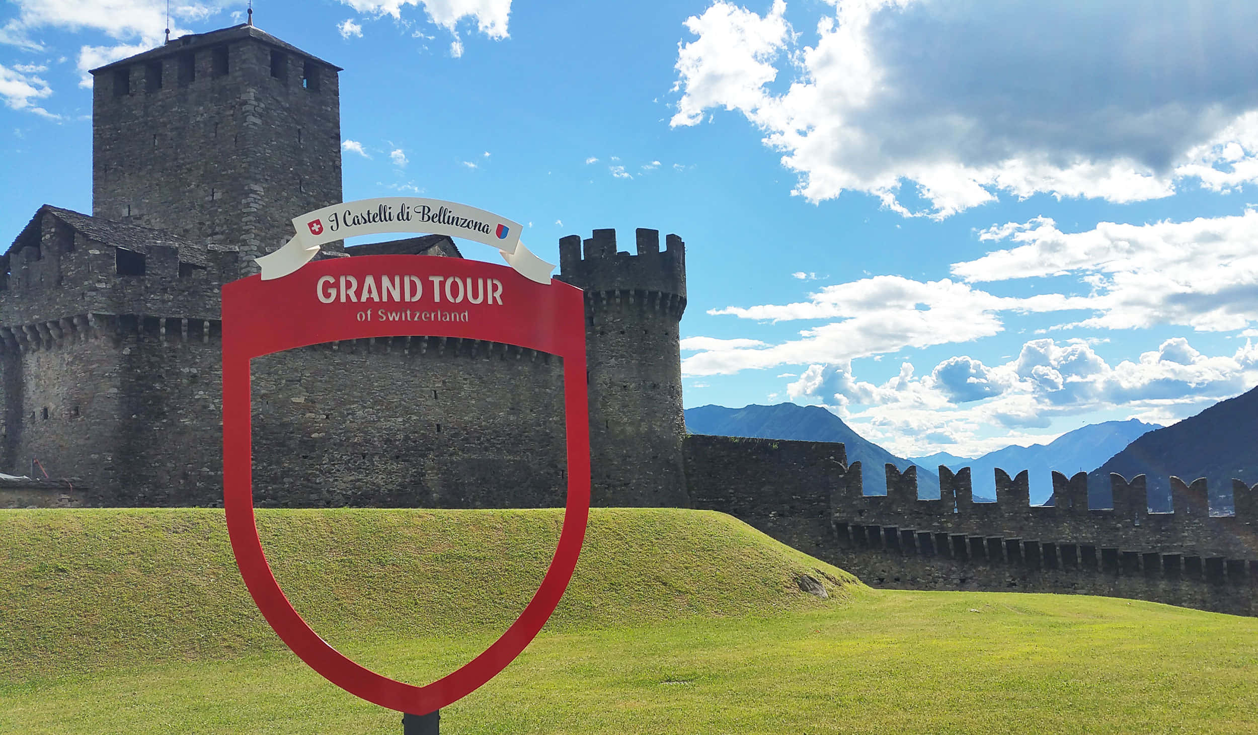 Bellinzona Castle Overlooking The Stunning Panorama Of Ticino, Switzerland Wallpaper