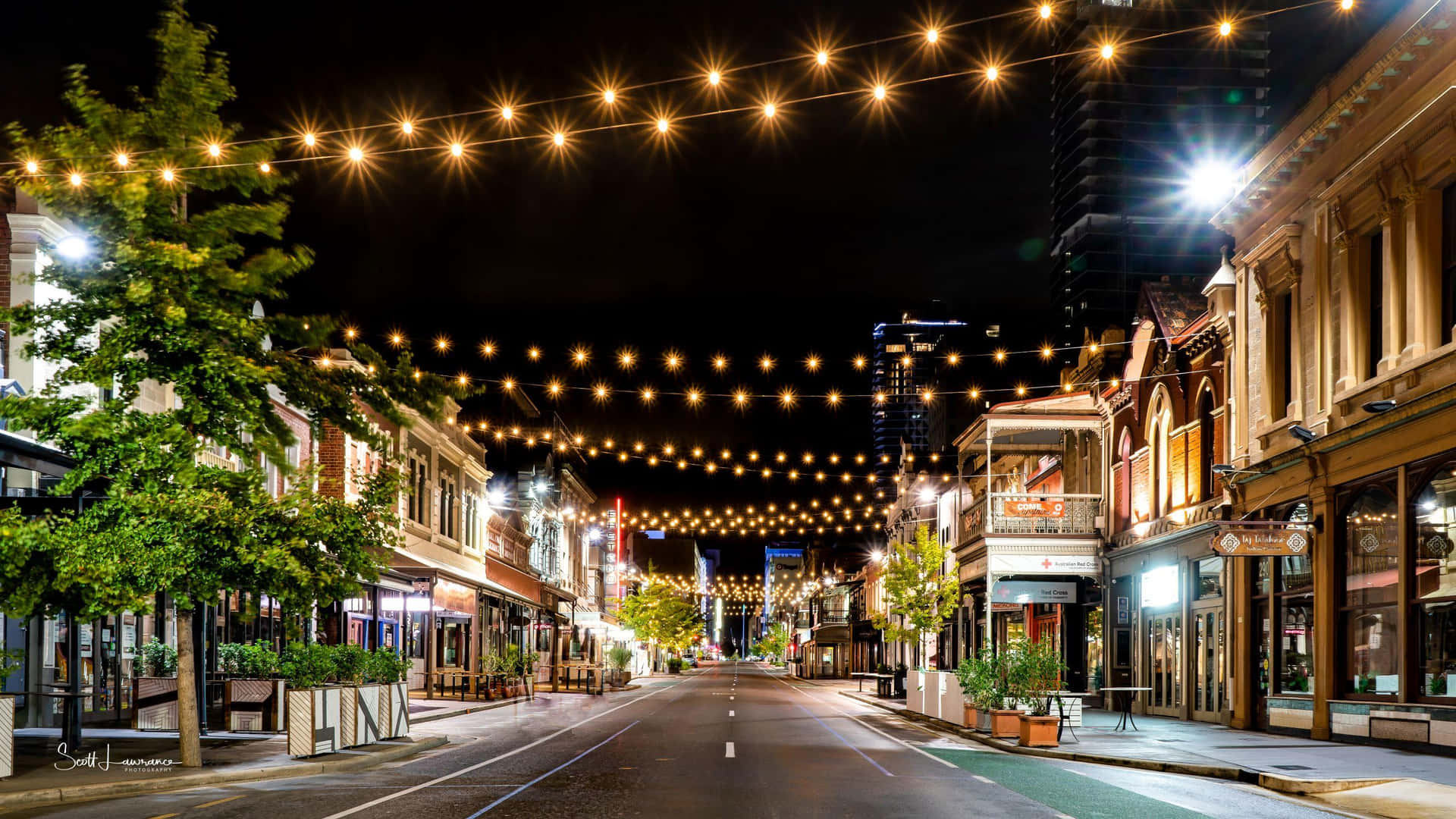 Bellissimoskyline Al Tramonto Di Adelaide, Australia Meridionale