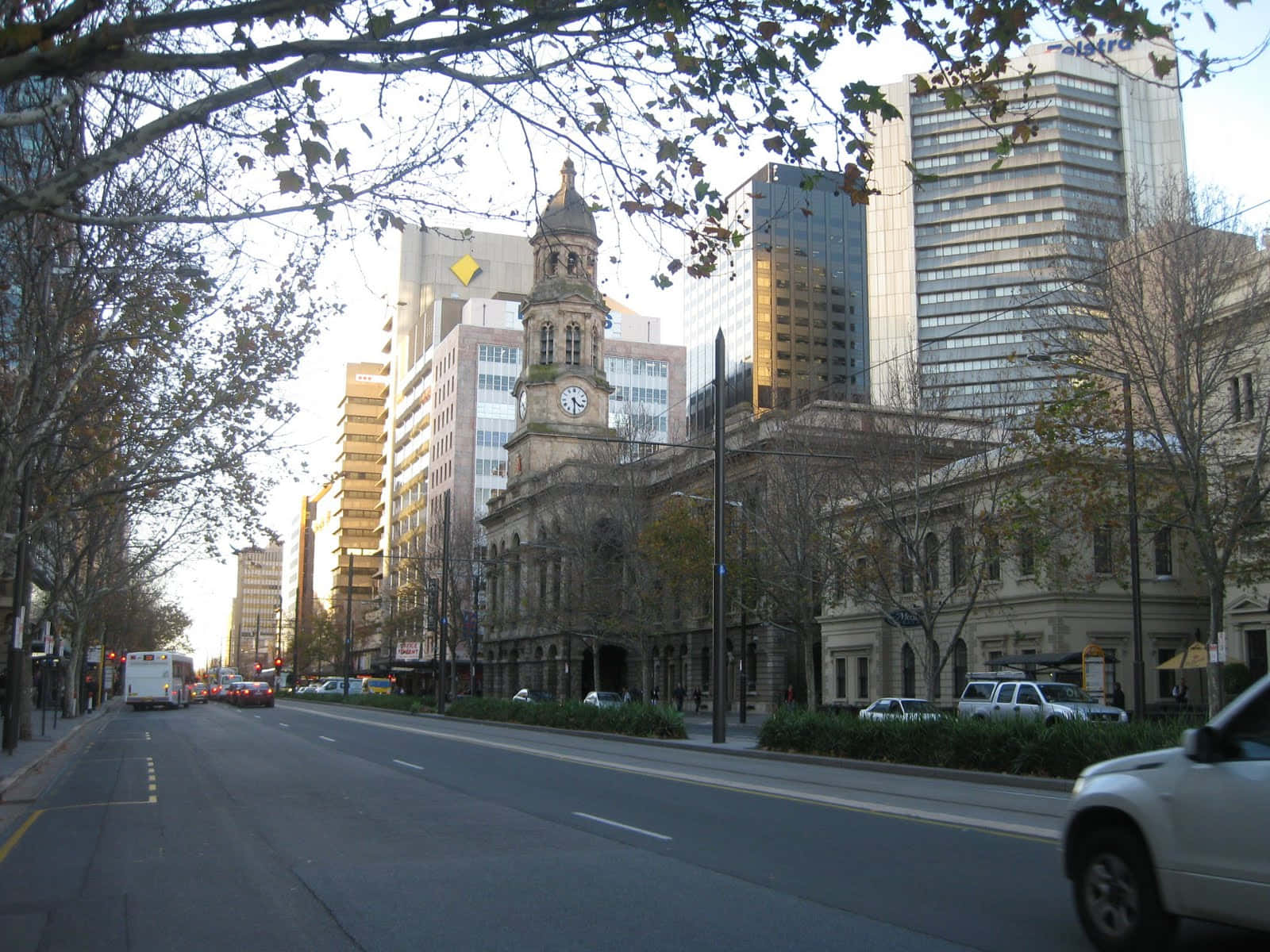 Bellissimotramonto Sulla Skyline Della Città Di Adelaide