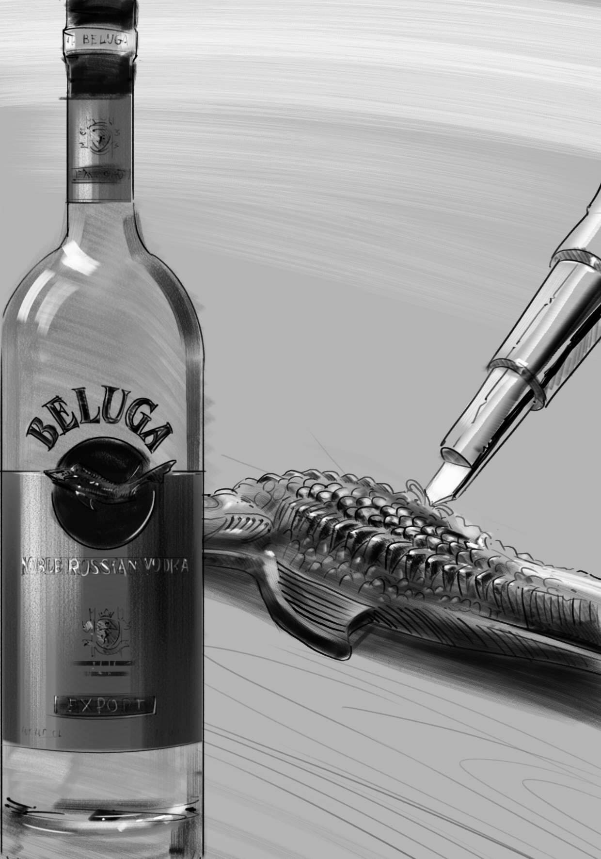 Unsorso Di Lusso - Presentazione Artistica Del Vodka Beluga Sfondo