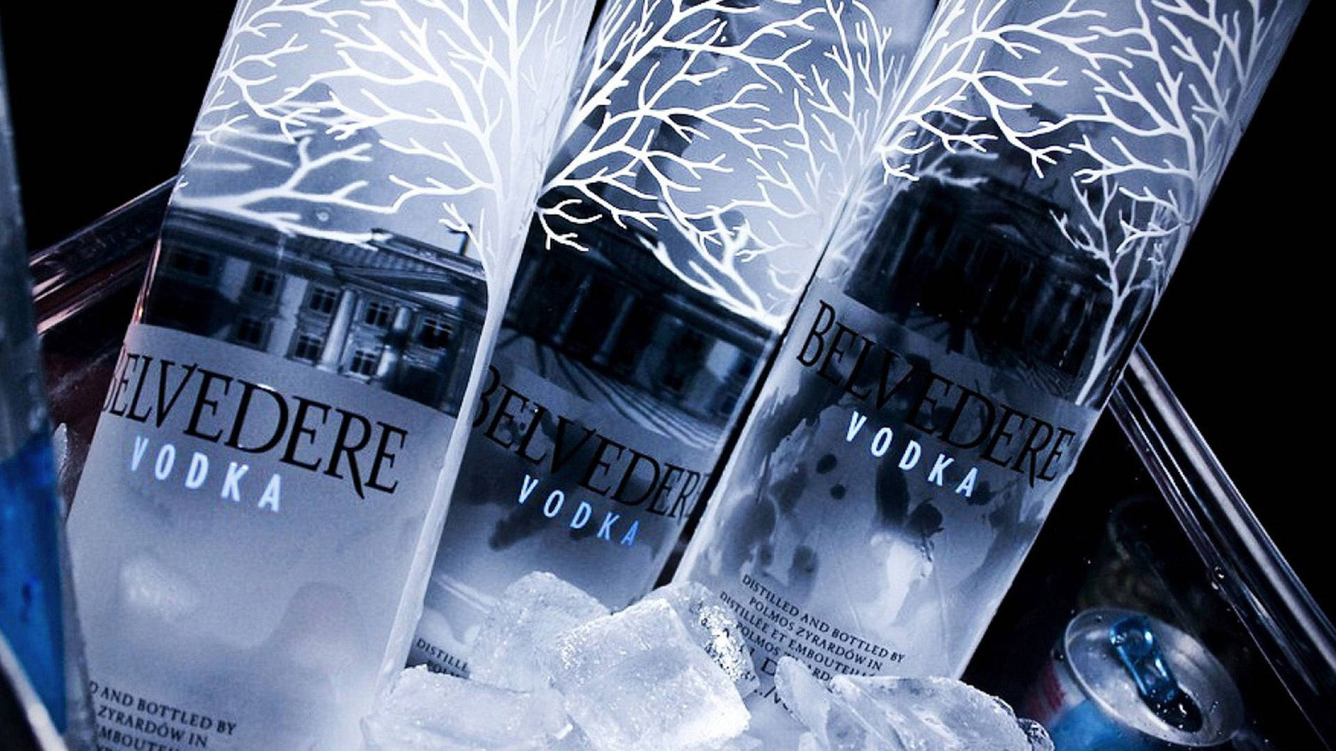 Vodkabelvedere Polaco En Hielo. Fondo de pantalla