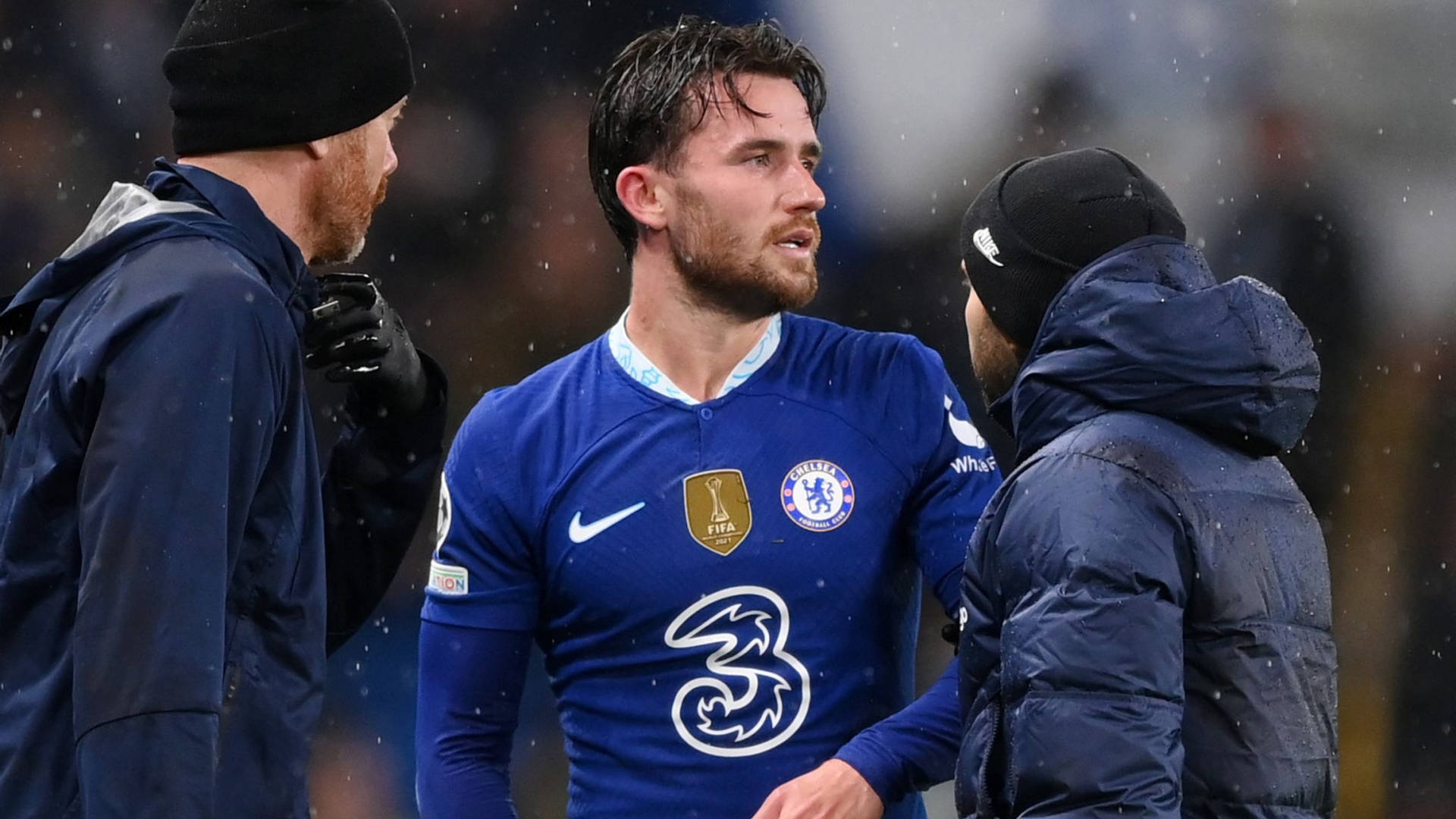 Ben Chilwell Being Escorted Out Wallpaper