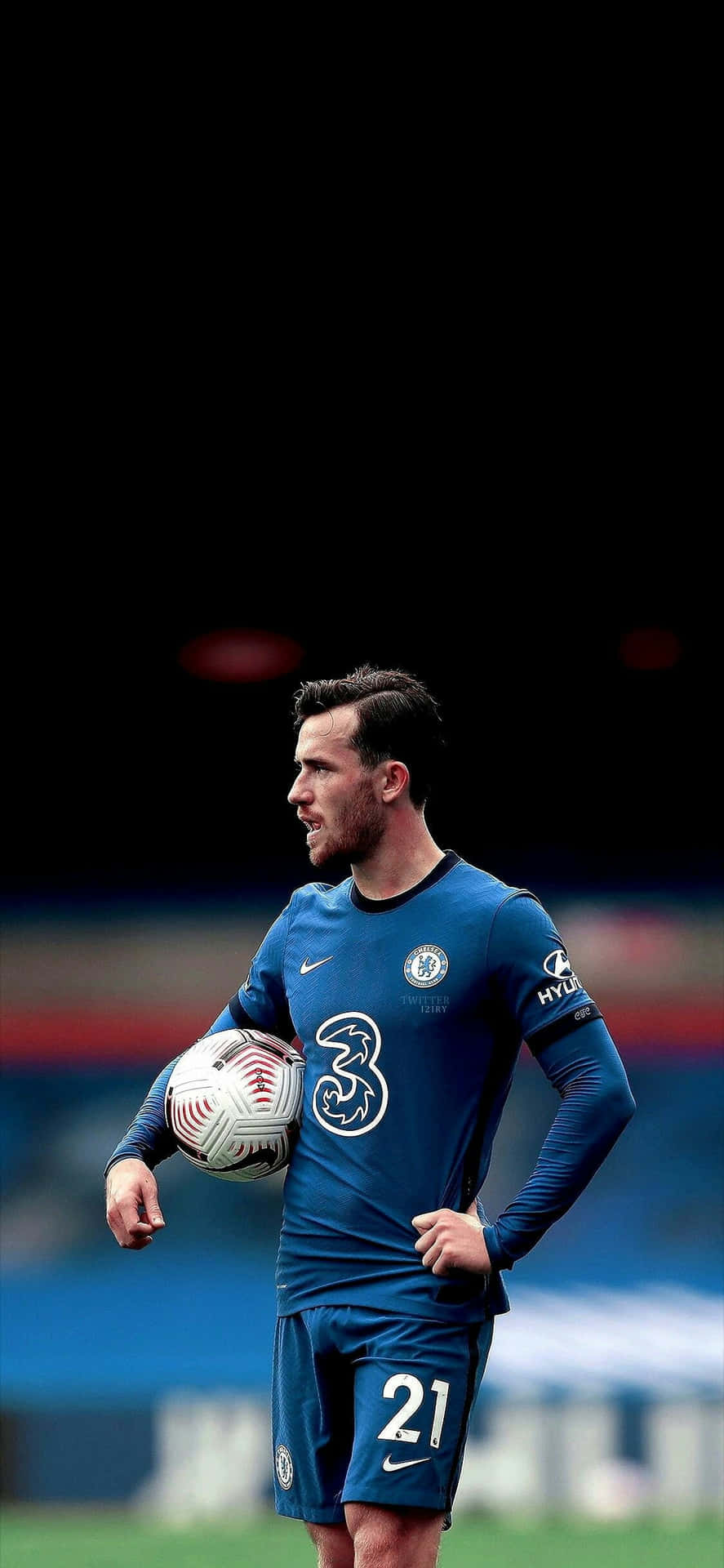 Ben Chilwell Standing With Ball Wallpaper