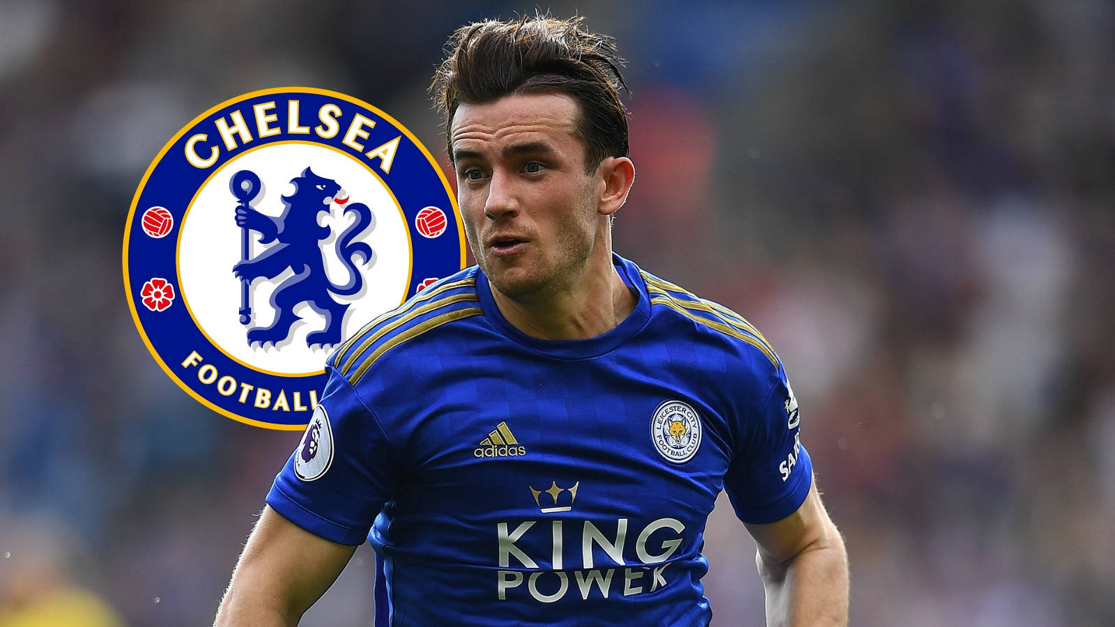 Ben Chilwell With Chelsea Football Logo Wallpaper
