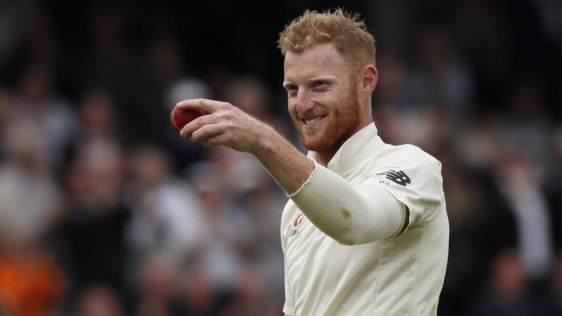 Ben Stokes With Red Cricket Ball Wallpaper