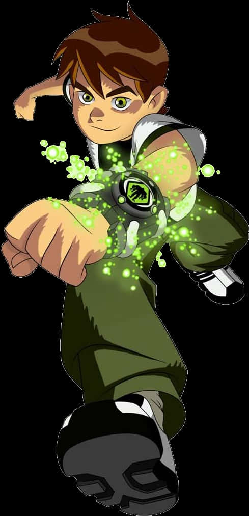 Download Ben10 Activating Omnitrix | Wallpapers.com