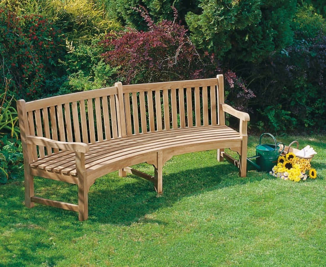 Enjoy a cool day out in the park, with a simple bench.