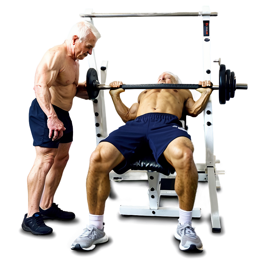 Bench Press For Seniors Png 06132024 PNG