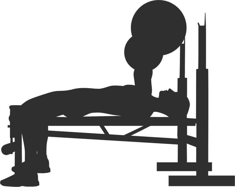 Bench Press Silhouette PNG