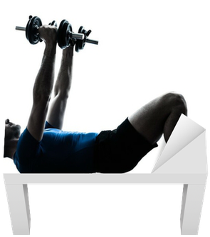 Bench Press Workout Silhouette PNG