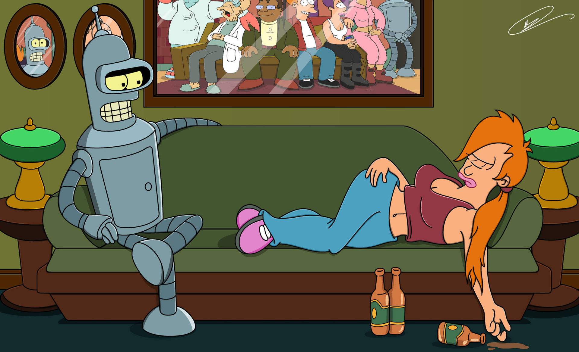 Bender Bending Rodríguez - An Icon Of Futurama Wallpaper