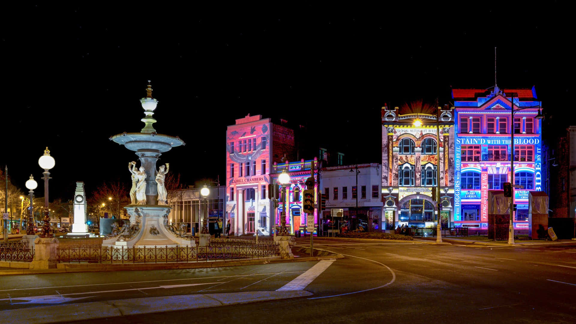 Bendigo Nighttime Cityscape Wallpaper