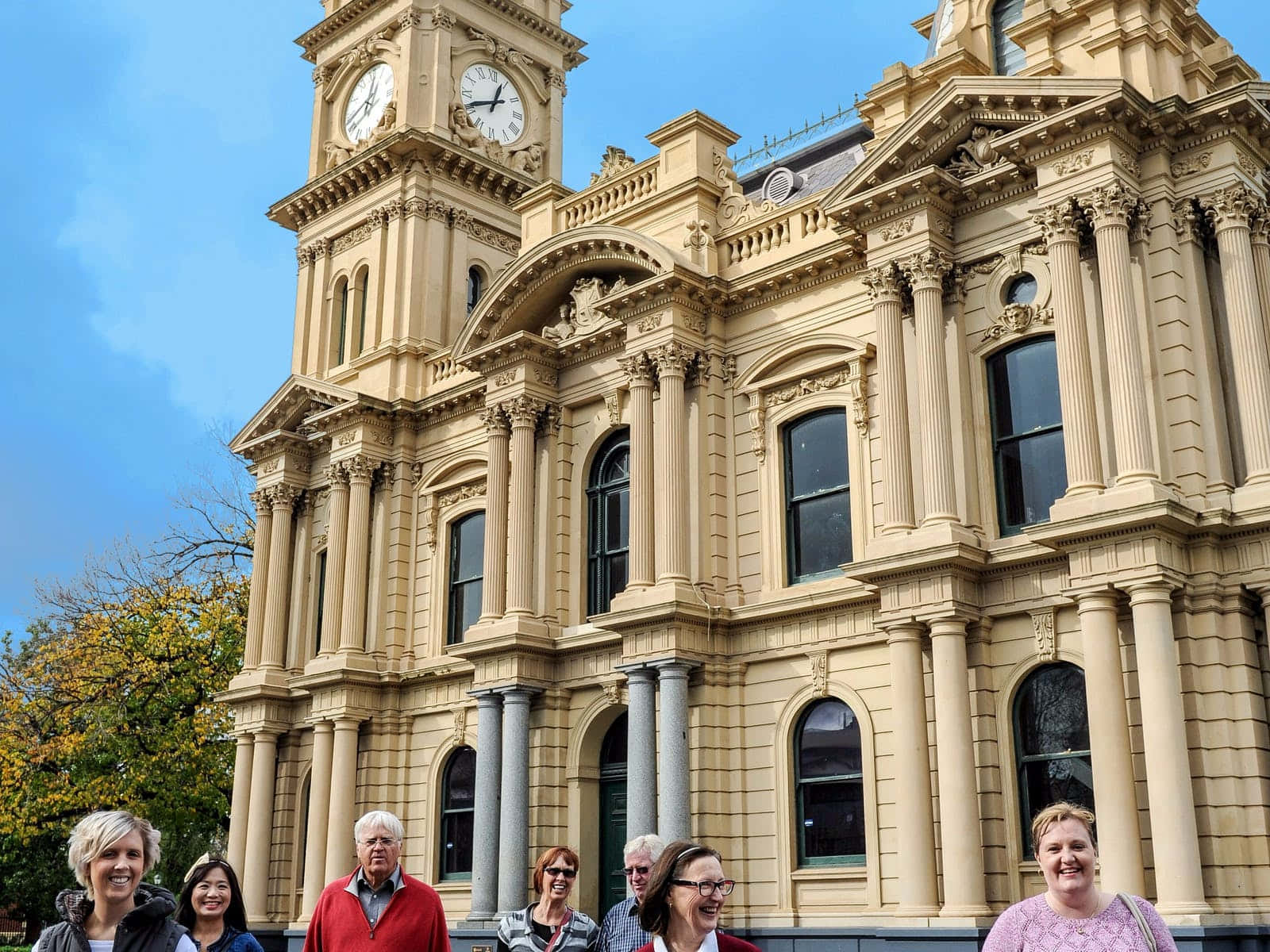 Bendigo Stadhuis Groepsfoto Achtergrond