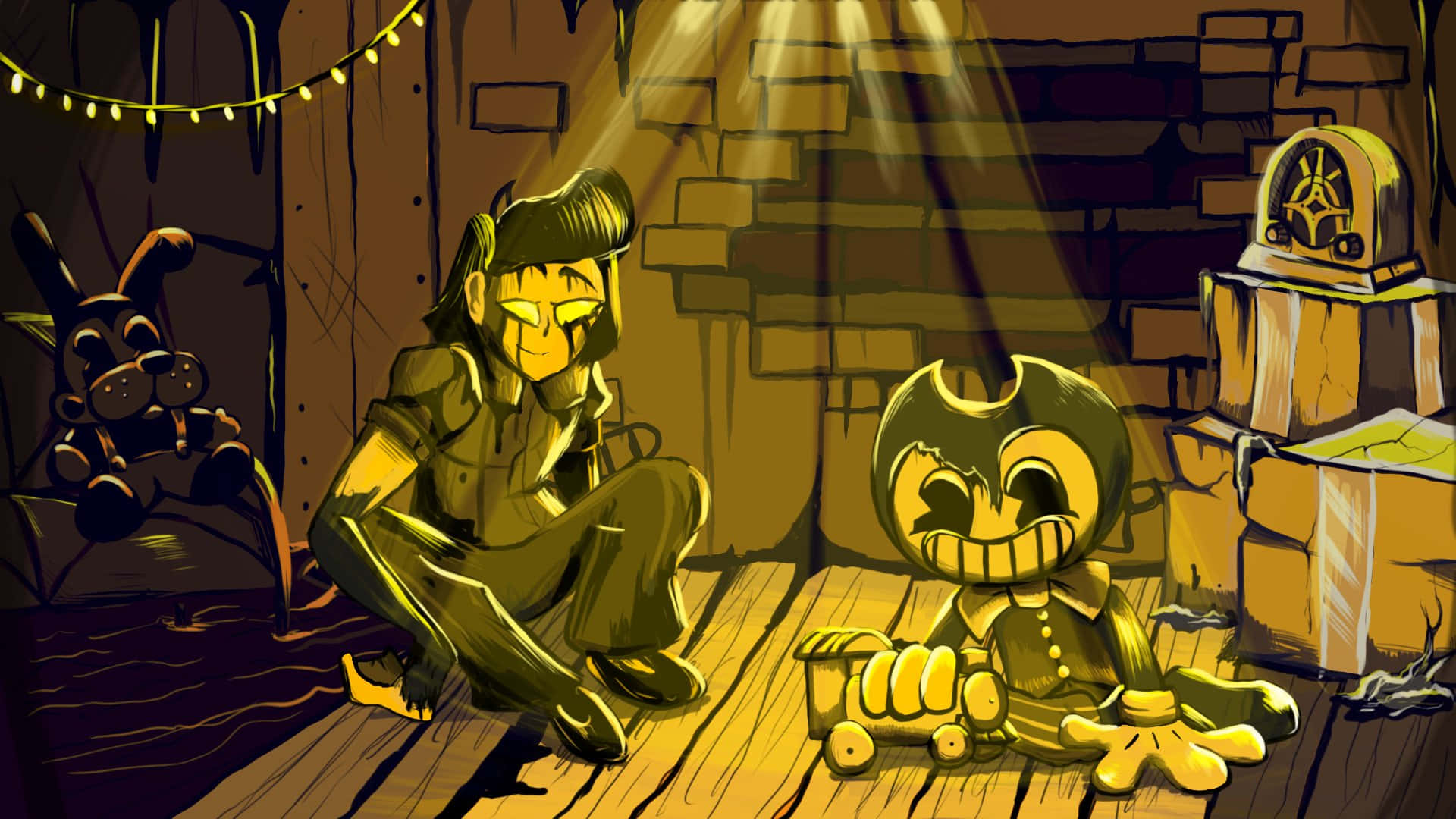 Enter the world of Bendy and the Ink Machine