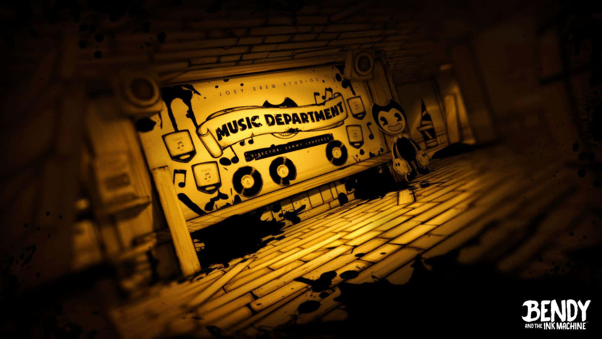 Un'ossessionein Stile Cartone Animato - Bendy And The Ink Machine Sfondo