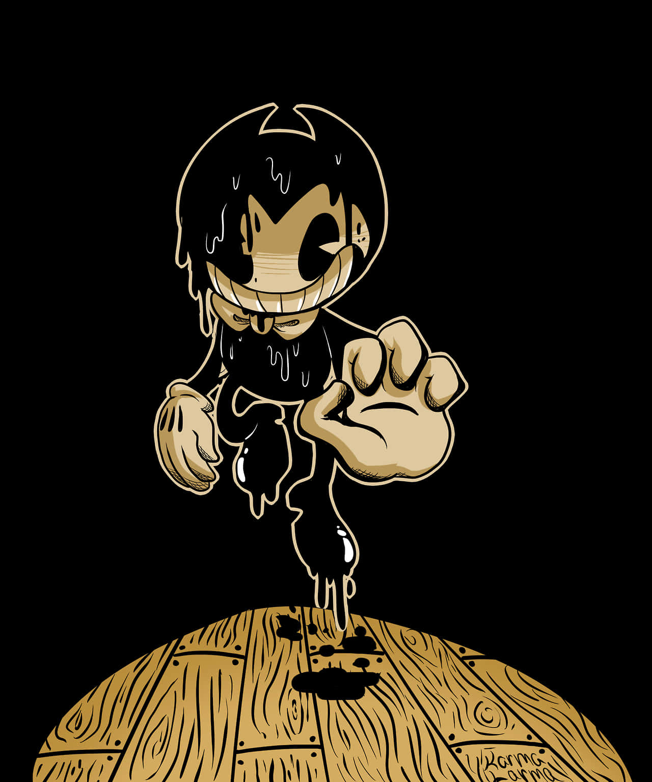 Ink-soaked Bendy And The Ink Machine Wallpaper