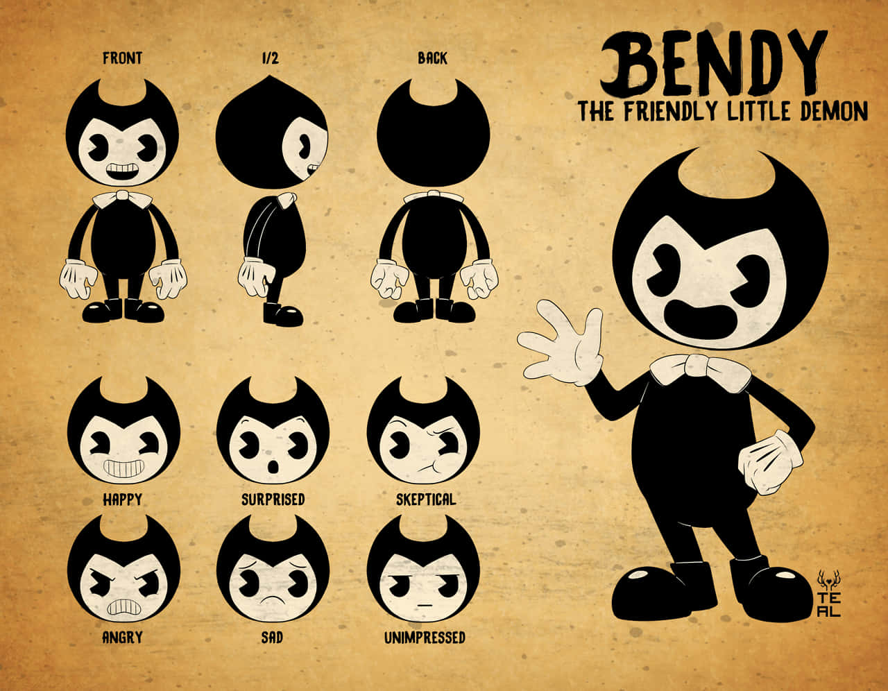 Download Melting Bendy And The Ink Machine Game Wallpaper