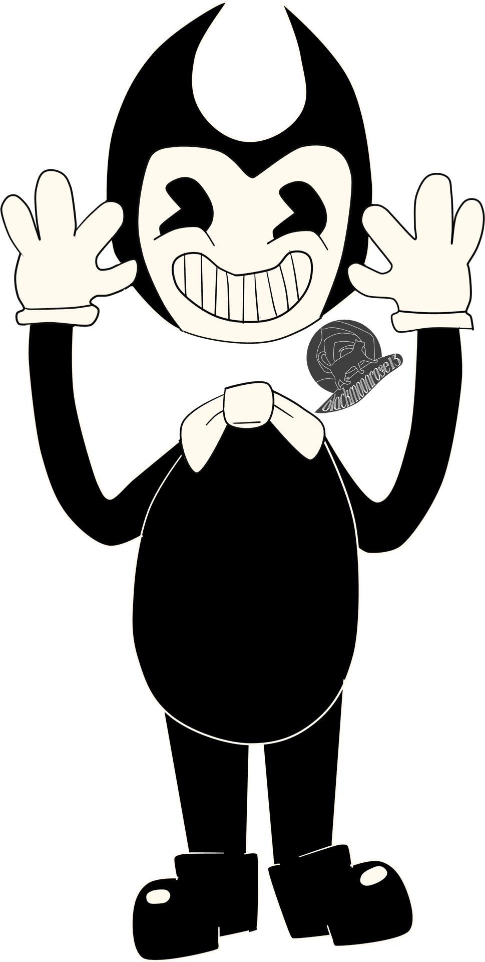 Download Bendy Cartoon Character Grinning | Wallpapers.com