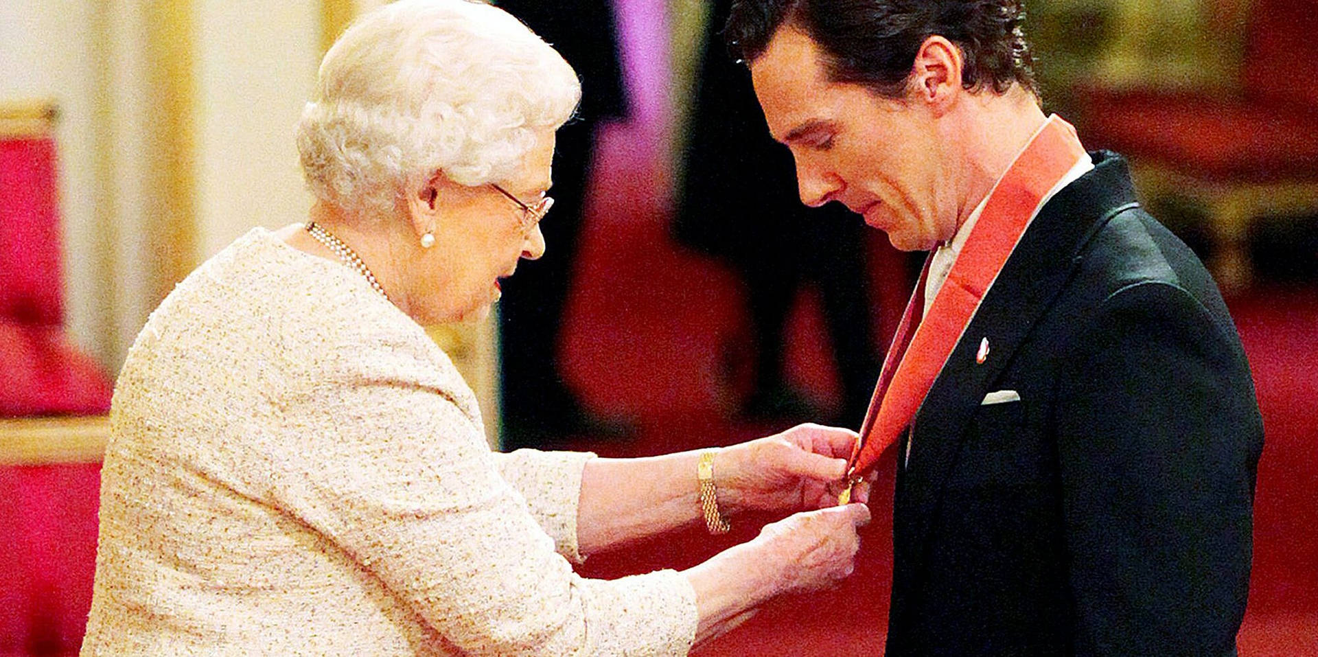 Benedict Cumberbatch With Queen Elizabeth