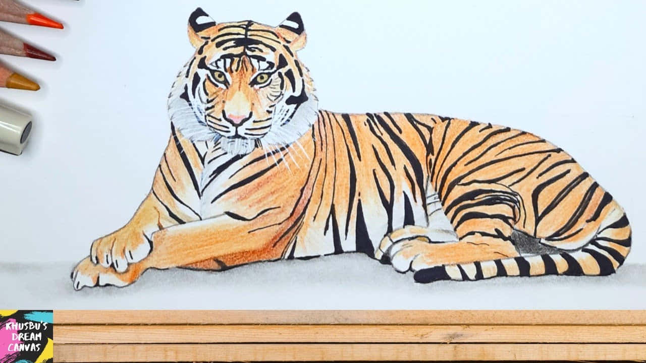 Immaginedi Un Maschio Di Tigre Del Bengala Nel Suo Habitat Naturale