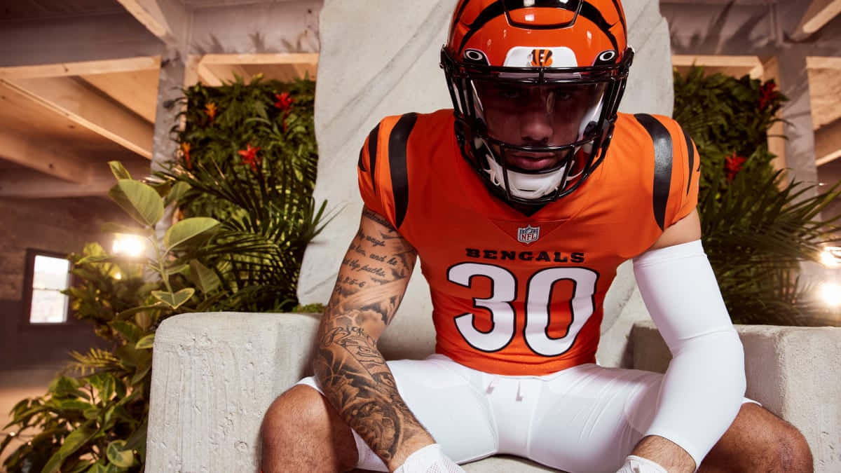 Bengals Spiller Jessie Bates Iii Portrett Bakgrunnsbildet