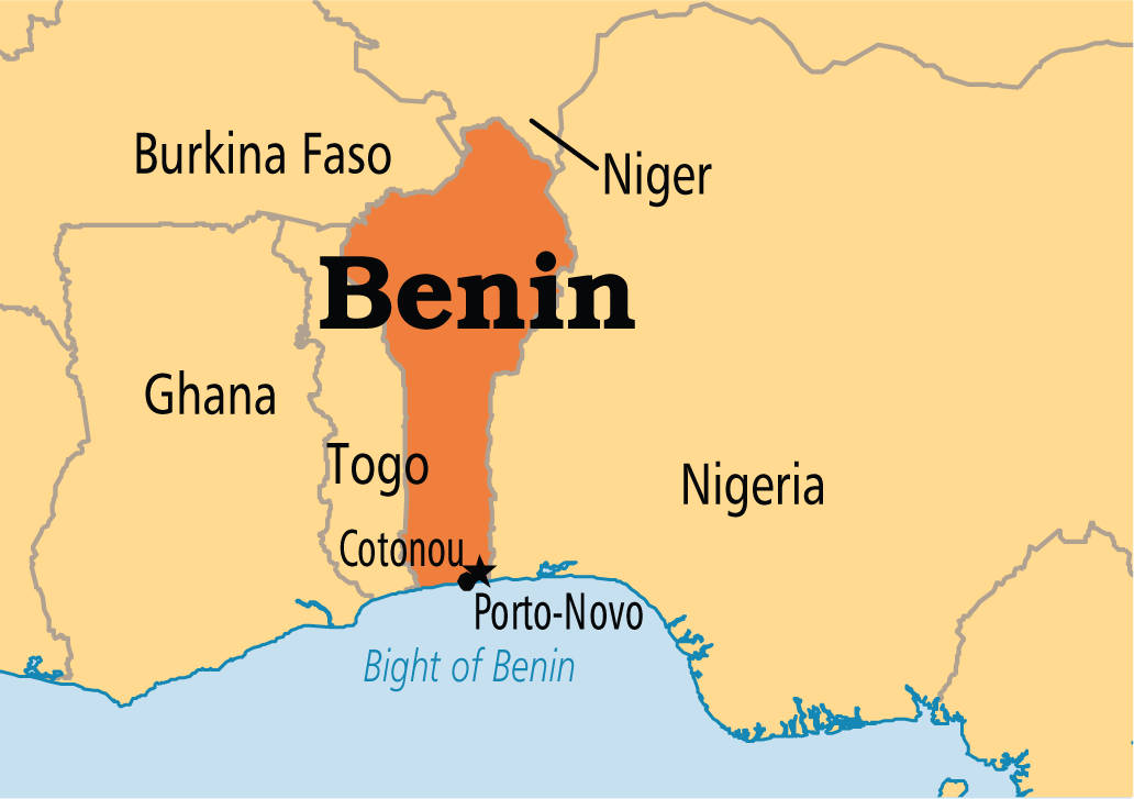 Benin In The Map Background