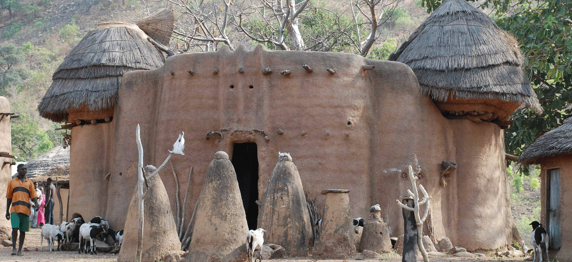 Cabañadel Pueblo De Benin Fondo de pantalla