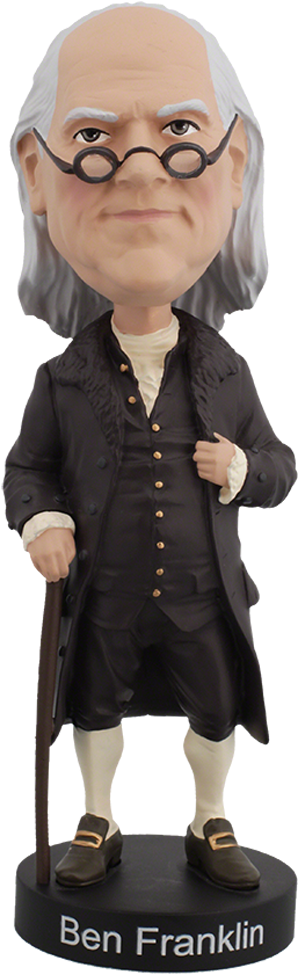 Benjamin Franklin Bobblehead Figurine PNG