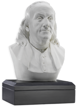 Benjamin Franklin Bust Sculpture PNG