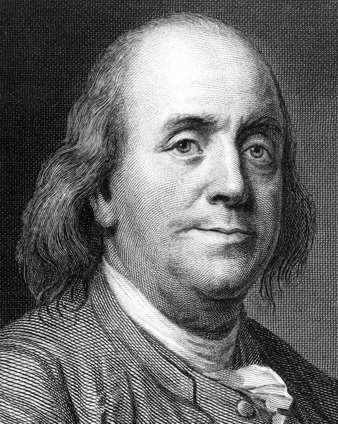 Benjamin Franklin Crosshatch Art Wallpaper