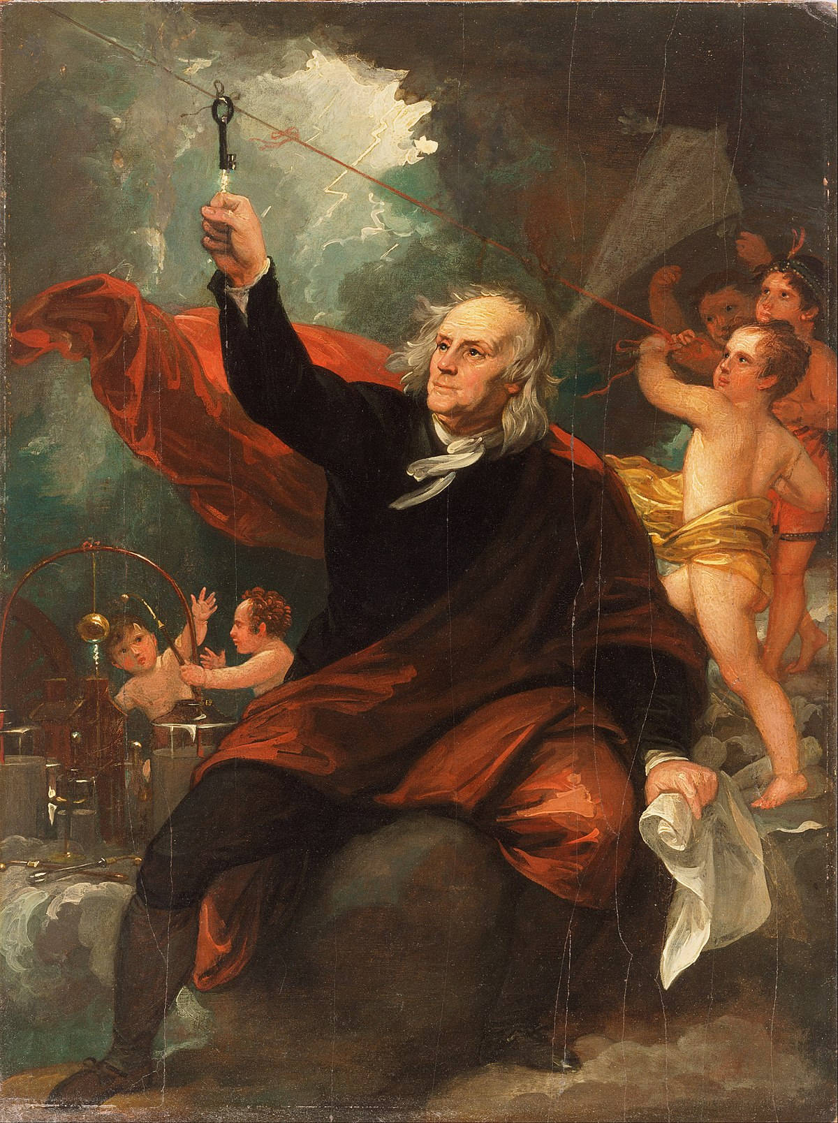 Benjamin Franklin Painting With Kids Wallpaper