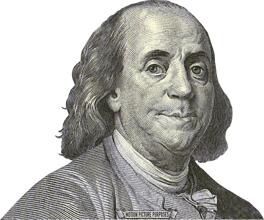 Benjamin Franklin Portrait Engraving PNG
