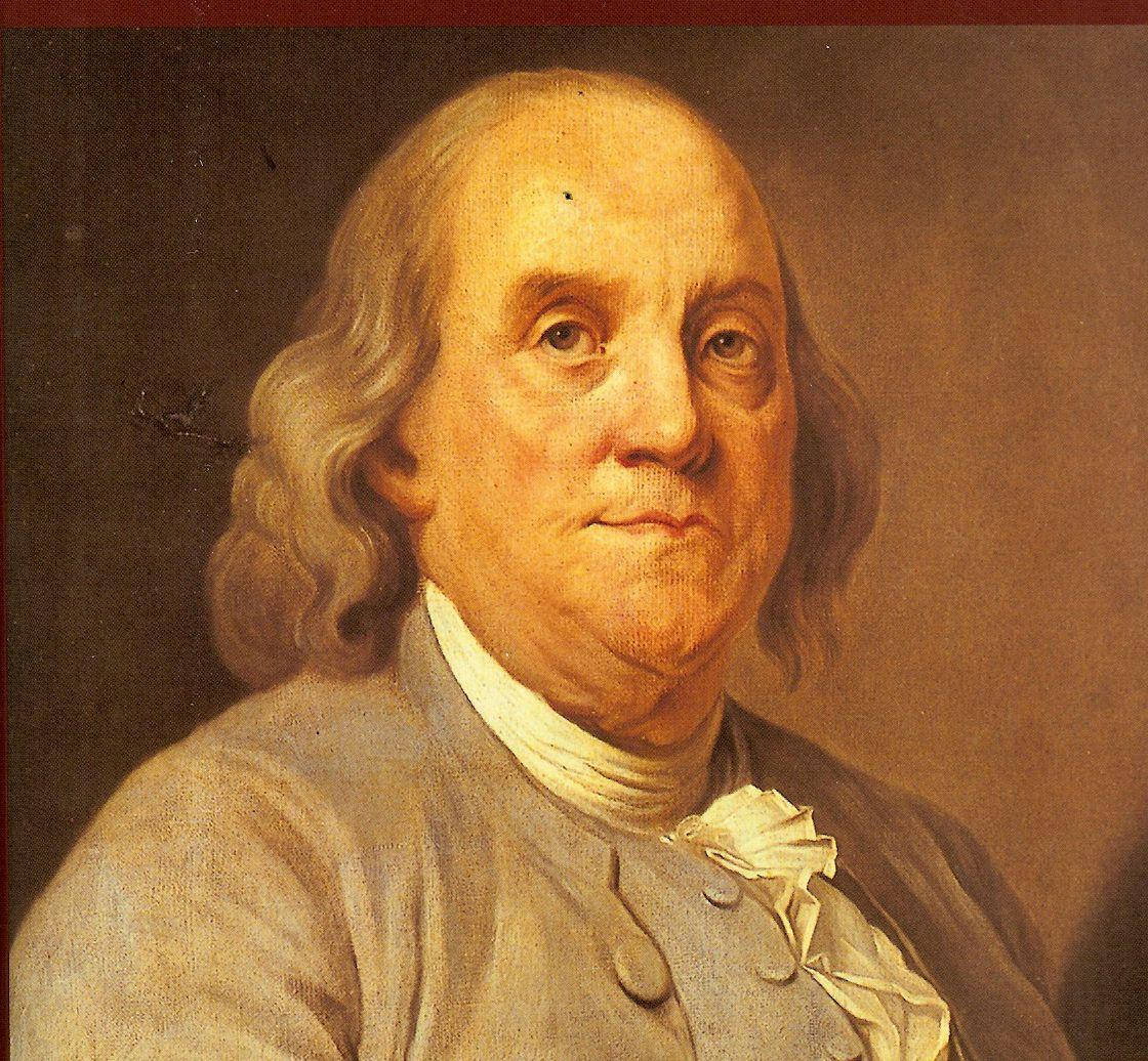 Retratopintado De Benjamin Franklin Como Papel De Parede Do Computador Ou Celular. Papel de Parede