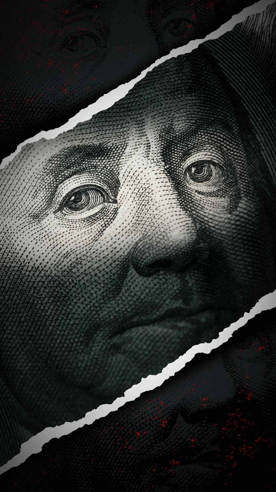 Artede Papel Rasgado De Benjamin Franklin Fondo de pantalla