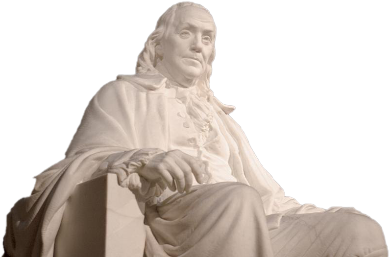 Benjamin Franklin Statue Sculpture PNG