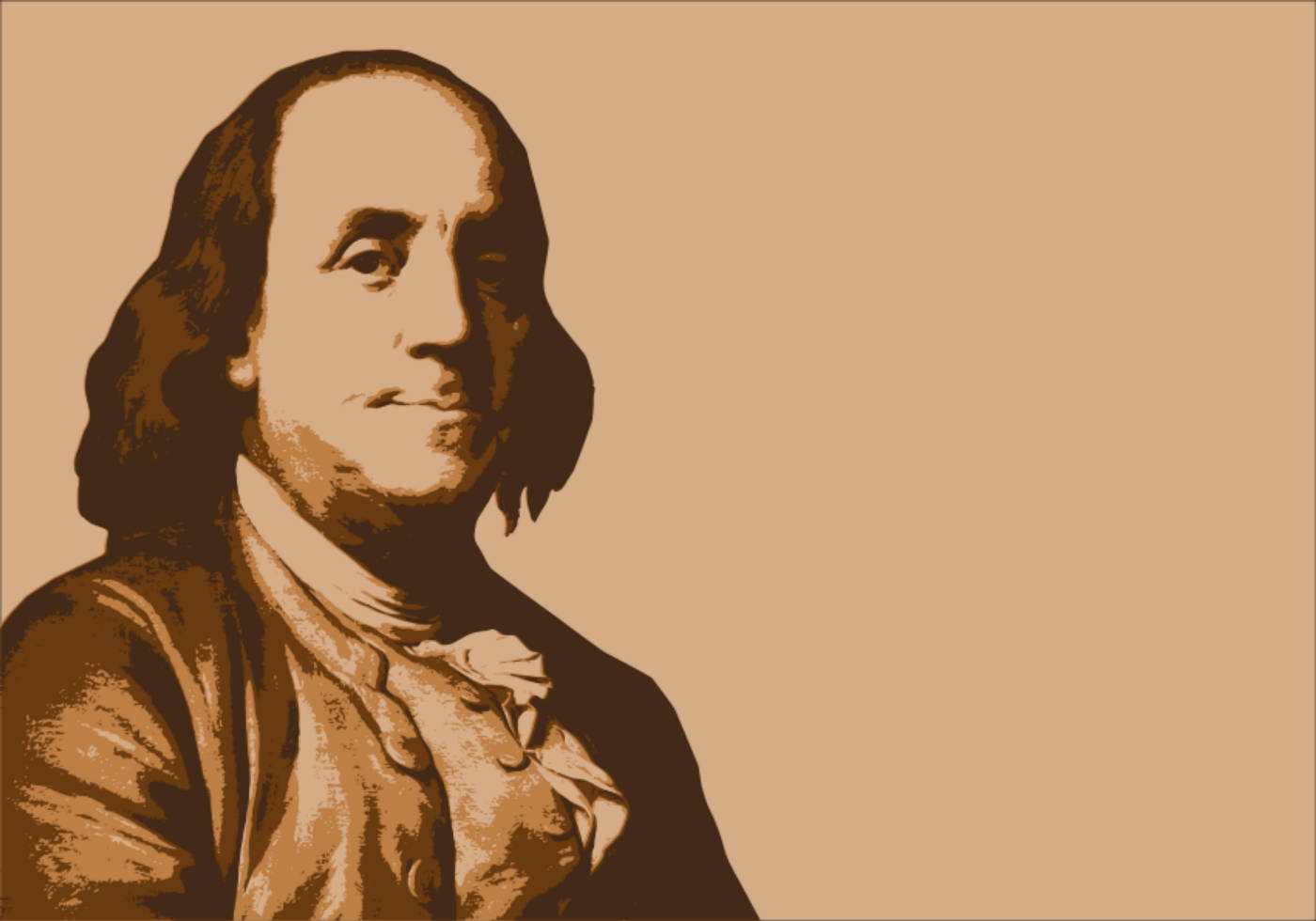 Benjamin Franklin To-tonet Kunst Wallpaper