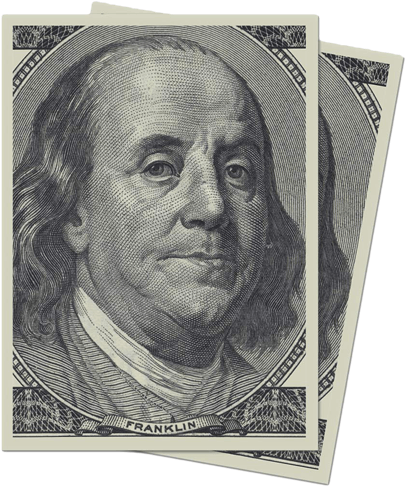 Benjamin Franklin100 Dollar Bills Fanned Out PNG