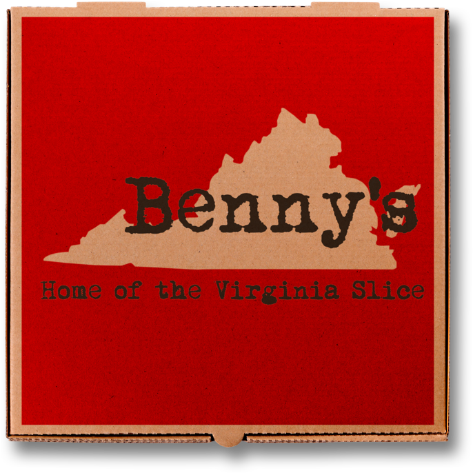Bennys Virginia Slice Pizza Box PNG