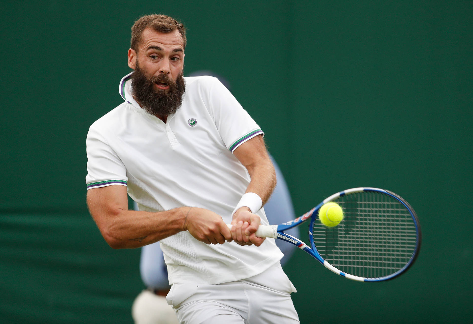 Aggressive Forehand Stroke By Benoit Paire Wallpaper